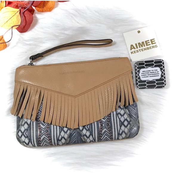 Aimee Kestenberg Handbags - 💜3/$15 Aimee Kestenberg Geneva Fringe Wristlet